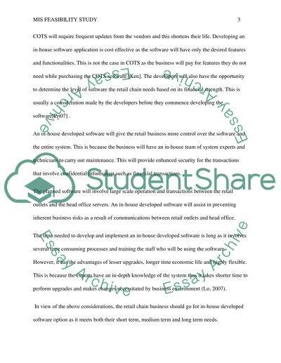 PREPARING THE FEASIBILITY STUDY