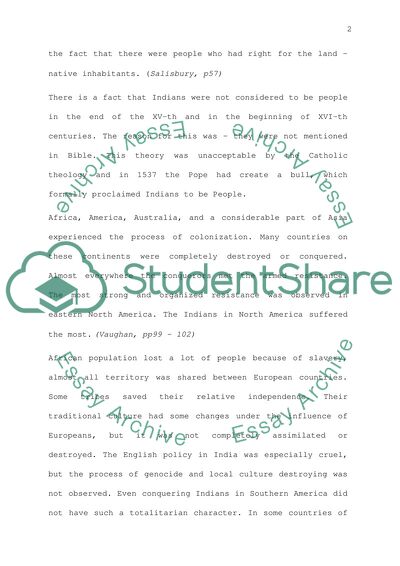 European Invasion and the Indians of Eastern North America