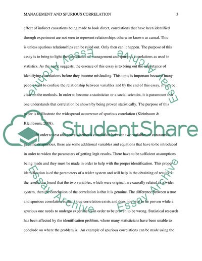 Management and Spurious Correlation