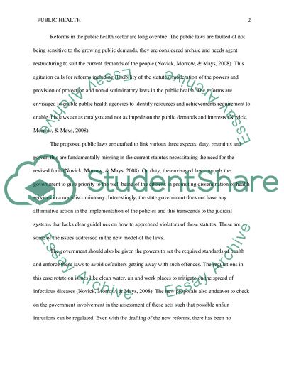 Public Health Law Reforms