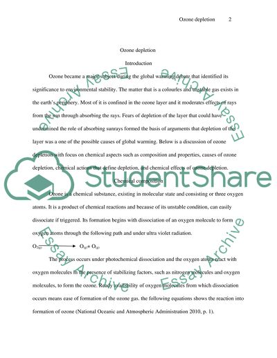 Ozone Layer Depletion