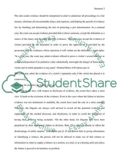 Role of Evidence in Civil and Criminal Cases