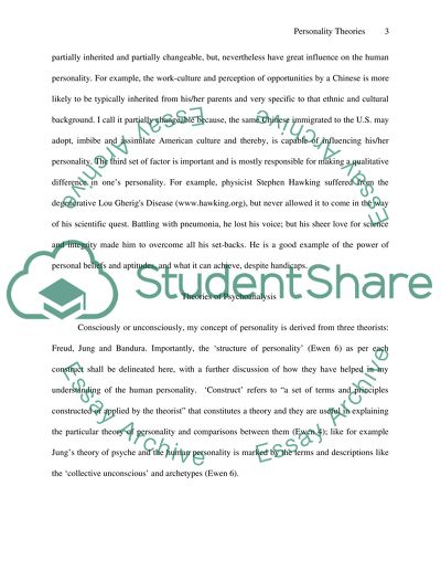 Personality in Human Beings