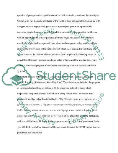 Ancient Greek Athletics of Pentathlon