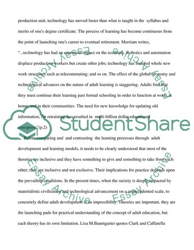 Compare and Contrast The Learning Process