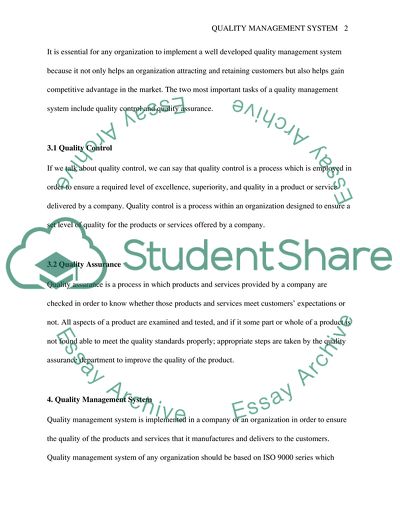 Quality Management System