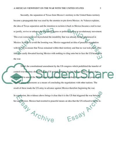 A Mexican Viewpoint on The War with the United States