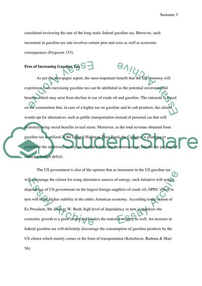Gasoline Taxes in the United States