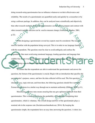 Induction Day at University