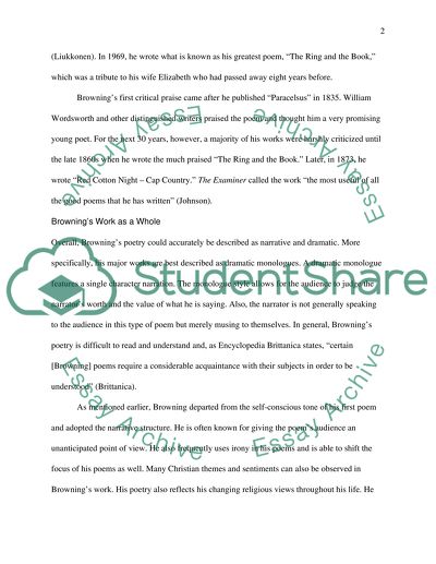 Robert Browning and his poetry