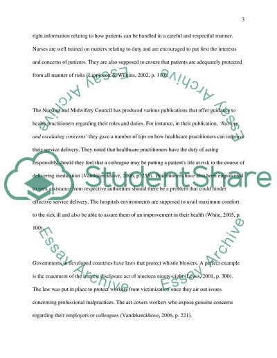 Implications of Whistleblowing for Accountability, and Raising and Escalating Concerns