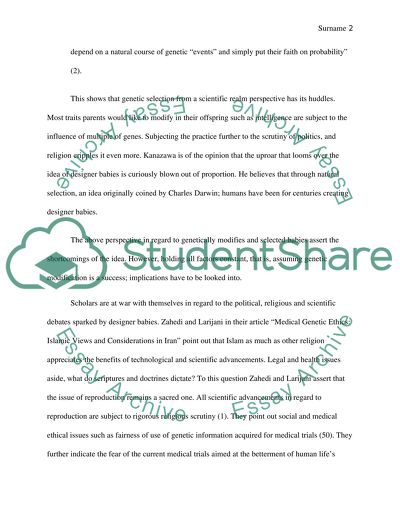 The scientific origin of designer babies