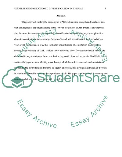 Understanding Economic Diversification in the UAE