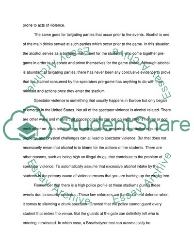 Should Alcohol Sales Be Allowed at College Sporting Events