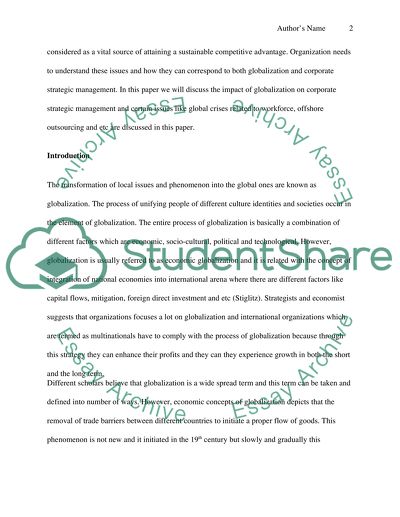 Global Strategic Management