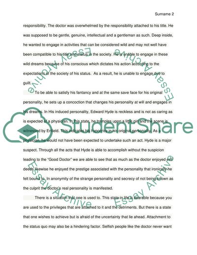 The Strange Case of Dr.Jekyll and Mr.Hyde