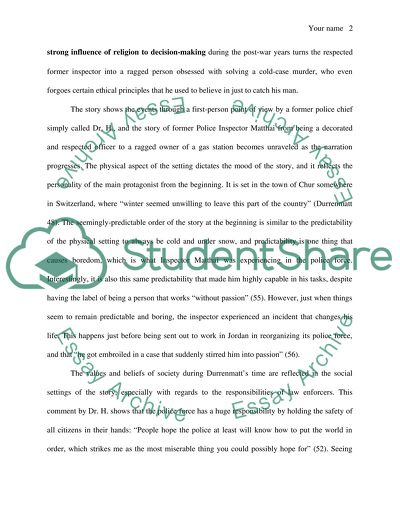 The Role of Different Elements in Developing Matthais Character in the Pledge