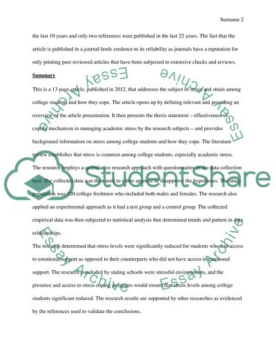 Annotated Bibliography