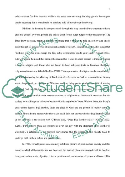 Orwells 1984 and Nihilism