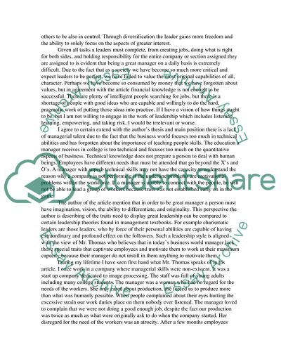 The Human Side of Managment