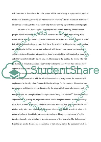 The hells nature debate