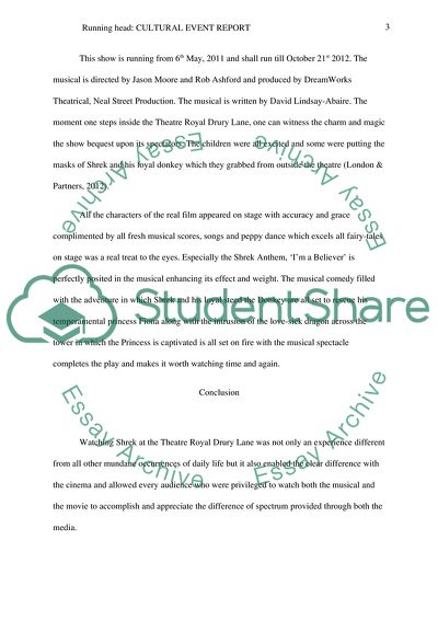 Cultural Event Report