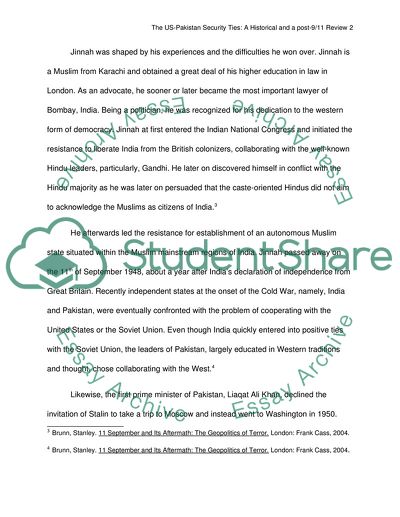 US/Pakistan Security Ties after September 11th