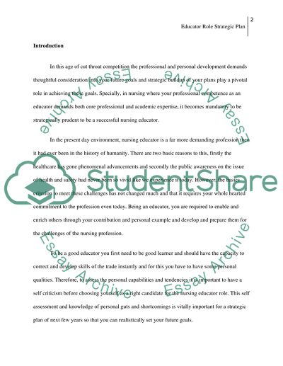 Educator Role Strategic Plan Presentation