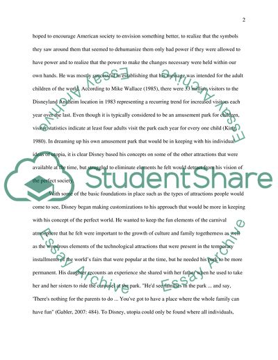 Walt Disneys Dreams for a Utopian Society