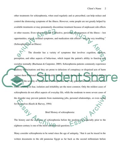Effects of Having Schizophrenia