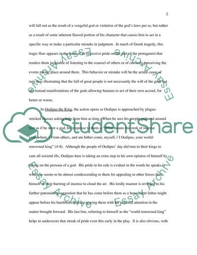 Theme of Excessive Pride in Oedipus the King