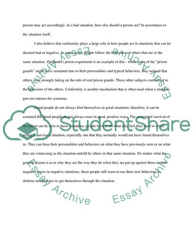 Philip Zimbardo and Mark Buchanan and Negative Situations