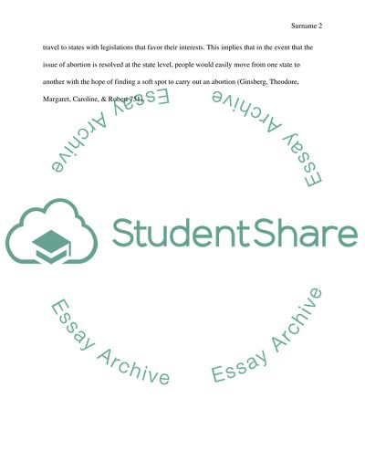 The Legal Status of Abortion