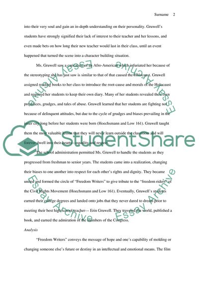 Summary of Freedom Writers Film