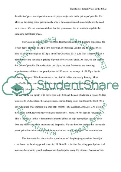 The Rise of Petrol Prices In the UK
