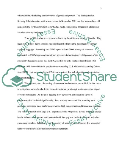 The Role of Government in Safety Policy for Airports since the Attacks of 9/11