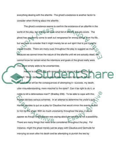 Indecisiveness in Hamlet