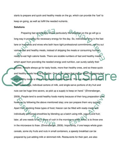 Preparing fast and healthy meals on the go