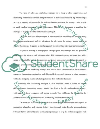 The Role of a Sales and Marketing Manager