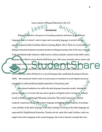 Issues Related to Bilingual Education in the US