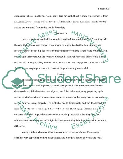 Juvenile justice system- harsh punishments vs. lighter punishments