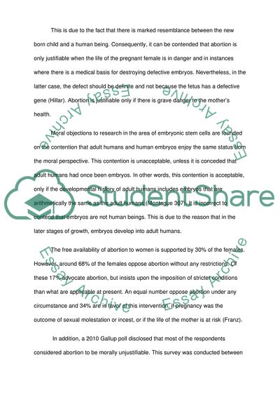 Is abortion not morally justifiable