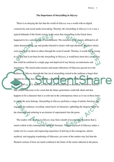 The Importance of Storytelling in Odyssey