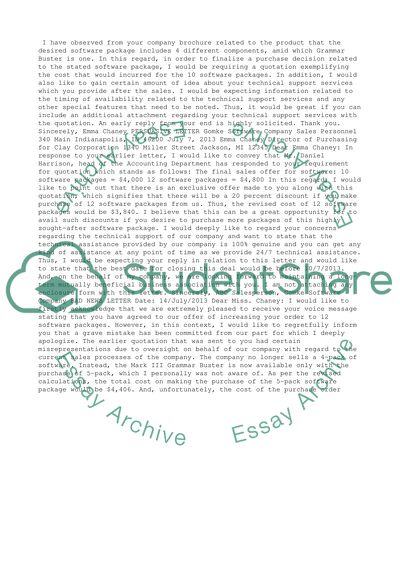 Business Correspondence Portfolio