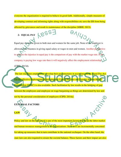 Impact of Factors of Employment Law on Employment Relationship
