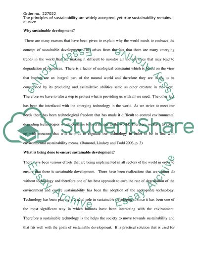 Sustainable Developmentu