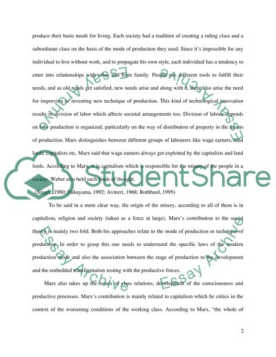 Karl Marx and Max Weber