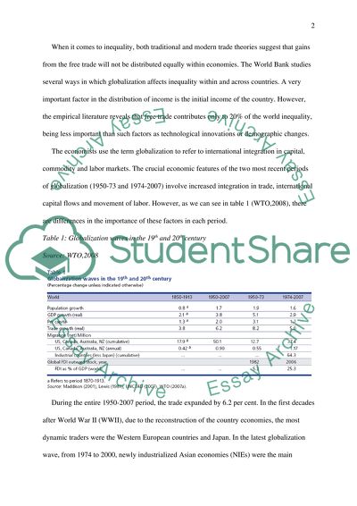 Globalization Impacts on the Poor and Inequality