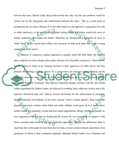 The Contrast Between Martin Luther King and Malcolm X