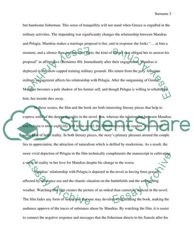 Relationship between Mandras and Pelagia in Captain Corellis Mondolin